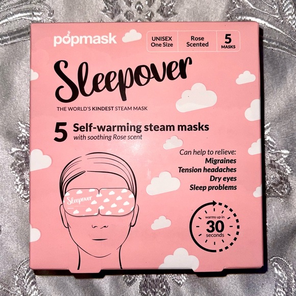 🍃🌸Popmask 5 Piece Sleepover Rose Scented Self-warming Sleep Masks🌸🍃 - Picture 1 of 3